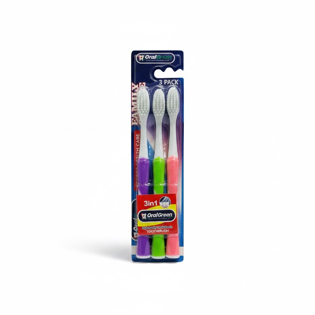 ORAL GREEN FAMILY CIRCLE TOOTHBRUSH 